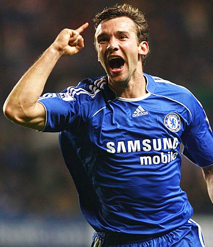 A rare smile for Sheva during his Chelsea days