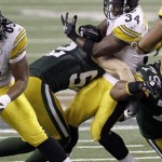 Clay Matthews Mendenhall Fumble 150x150 The Best Photos From Super Bowl XLV