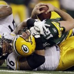 Ziggy Hood Sack Rodgers 150x150 The Best Photos From Super Bowl XLV