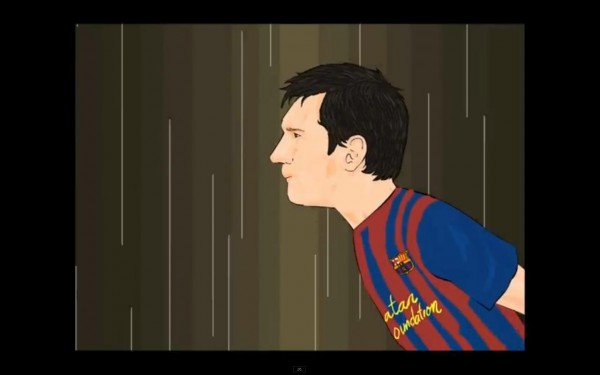 Messi Cartoon e1324389242114 Barcelona Beating Santos The Animated Version