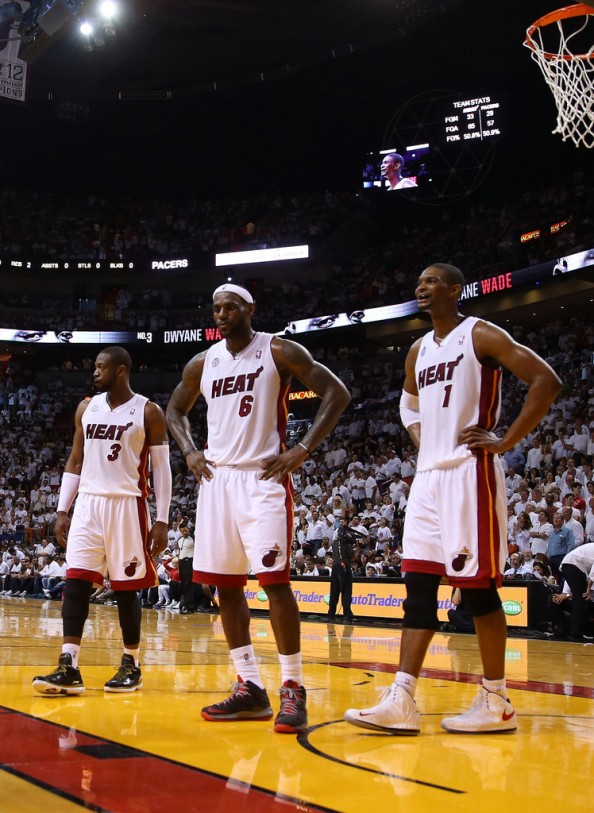 James, Wade and Bosh combined to score 67 points, but they didn't get enough help in the Game 2 loss