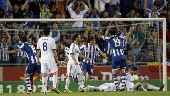 Espanyol goal vs Real Madrid