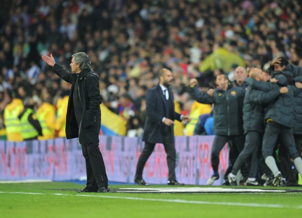 Jose Mourinho's head to head vs Barcelona in the La Liga: 2 wins, 2 draws, 2 defeats