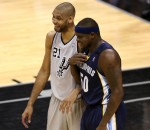 Randolph had only one reason to smile last night: the jokes Duncan was telling him