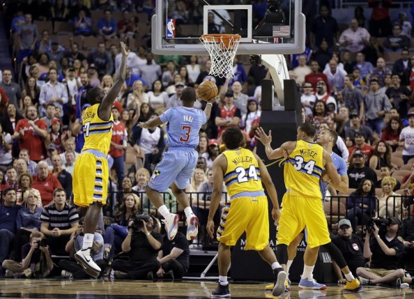 Chris Paul scored 40 points for the Los Angeles Clippers in a 118-111 win over the Denver Nuggets.