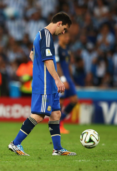 Dejected Lionel Messi