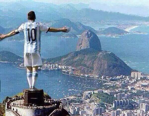 Messi over Brazil