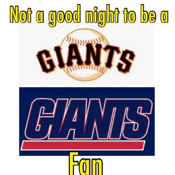 Not a good night to be a Giants fan