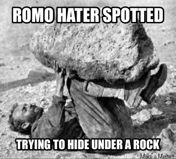 Romo haters hiding