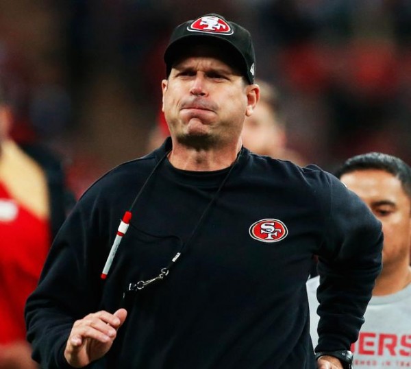 The holding it in Harbaugh