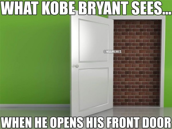 Kobe sees bricks