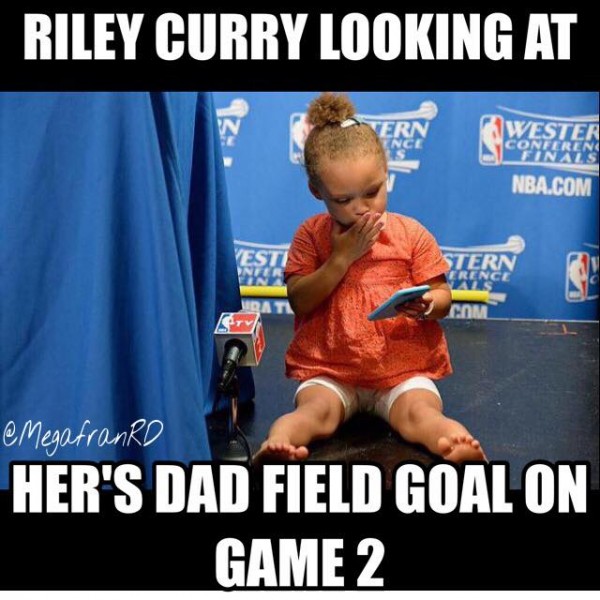 Riley Curry looking at Percentage