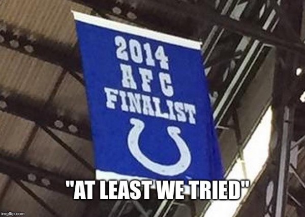 Usual line from Colts