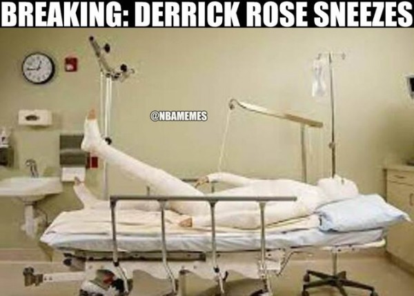 Derrick Rose sneezed