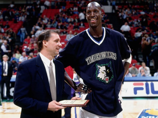 With Kevin Garnett during the good Timberwolves years