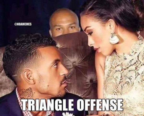 Triangle offense meme