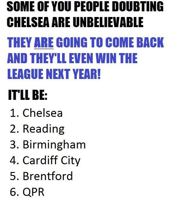 Chelsea Championship Joke