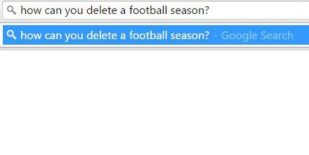 Deleting a football season