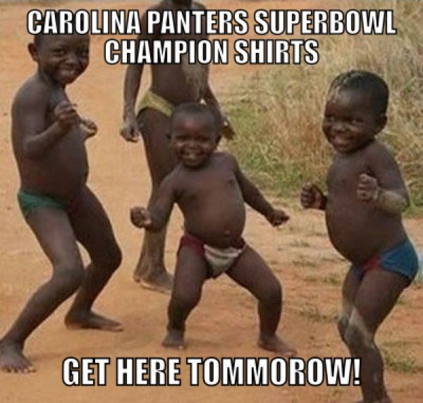 Panthers Super Bowl shirts meme