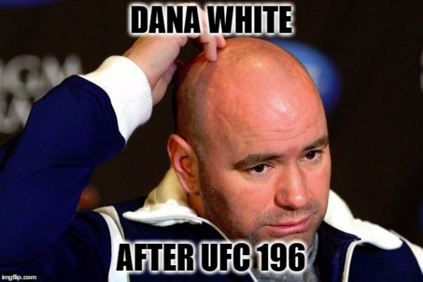 Dana White after UFC 196