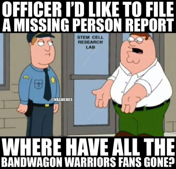 Warriors fans gone