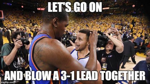 Blow a 3-1 lead together
