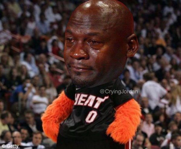 Crying Jordan Heat Mascot