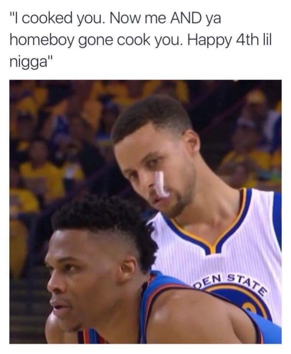 Curry trash talk Westbrook