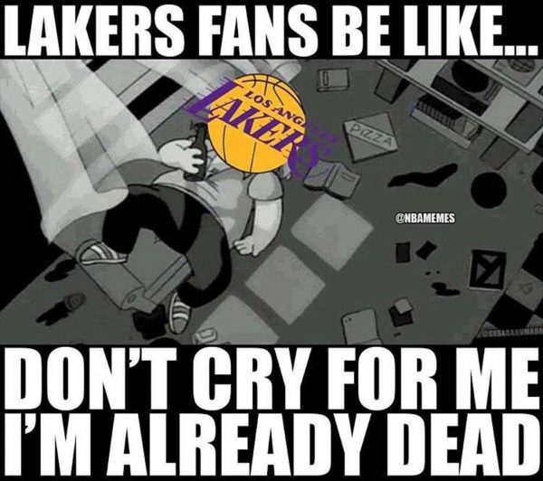 Lakers Fans crying