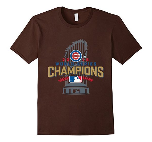 Cubs 2016 World Series Champions With Trophy T-Shirt