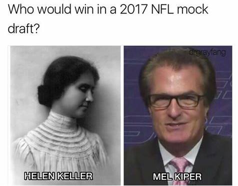 Hellen Keller vs Mel Kiper