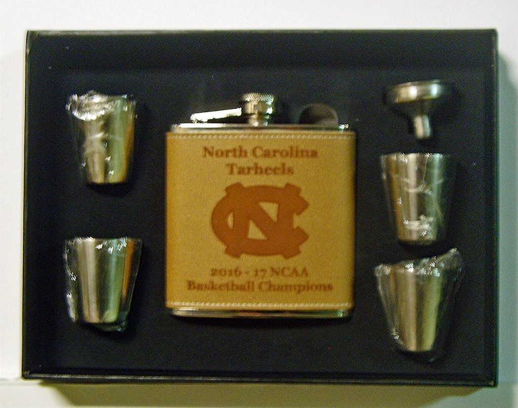 North Carolina Tar Heels 2017 NCAA Champions Flask