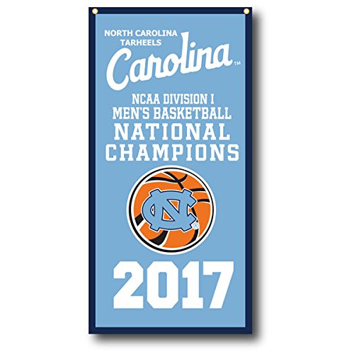 North Carolina Tar Heels 2017 NCAA Champions Vertical Banner