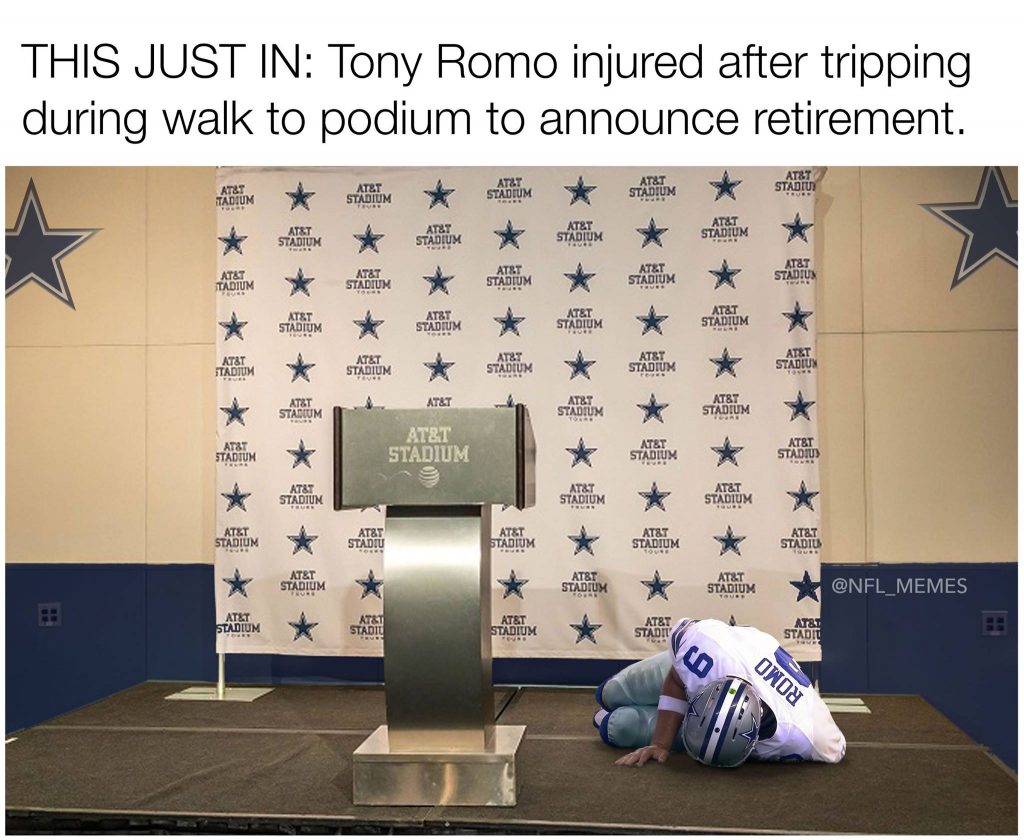 Romo tripping retirement announcement
