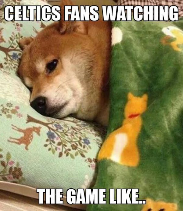 Celtics Fan watching the game