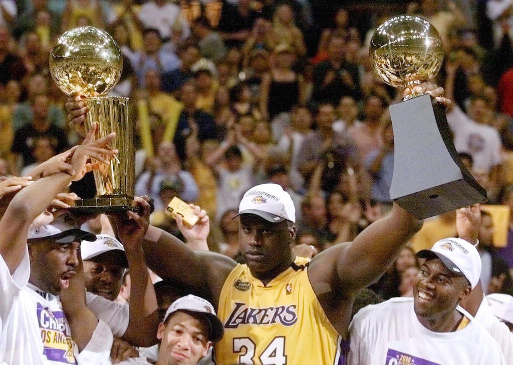 Shaquille O'Neal of the Los Angeles Lakers