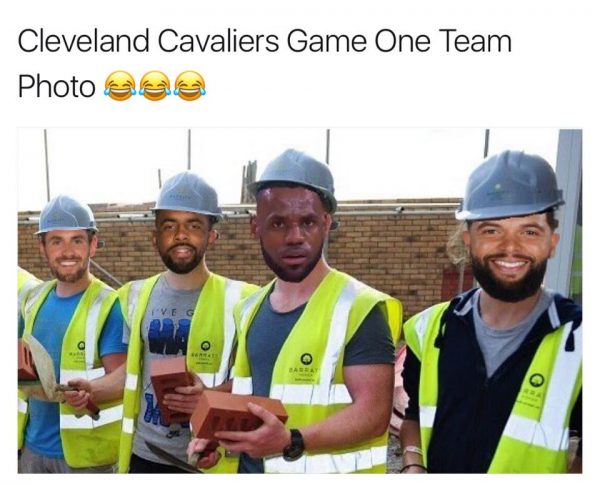 Cavaliers game 1 team photo