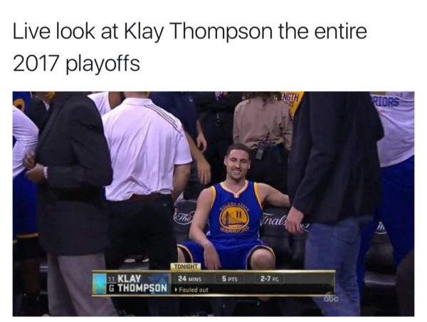 Klay Thompson laughing his way to a title