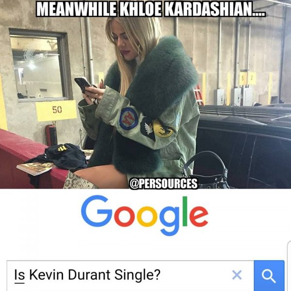 Meanwhile Khloe Kardashian Googling