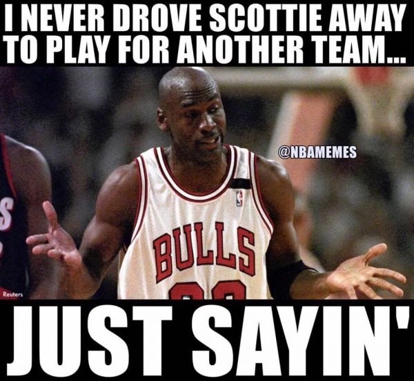 Jordan never drove Scottie Away