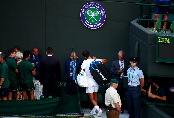 Rafael Nadal leaving Wimbledon