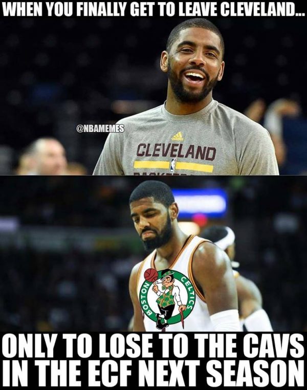 Kyrie going to lose to the Cavs