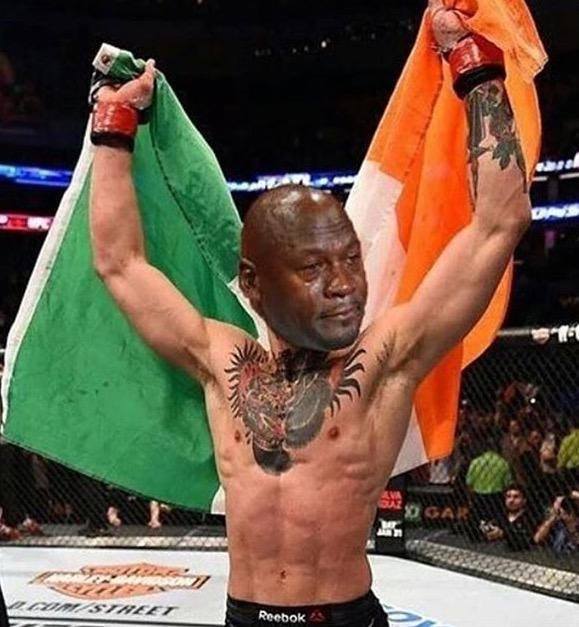 McGregor Crying Jordan Irish Flag