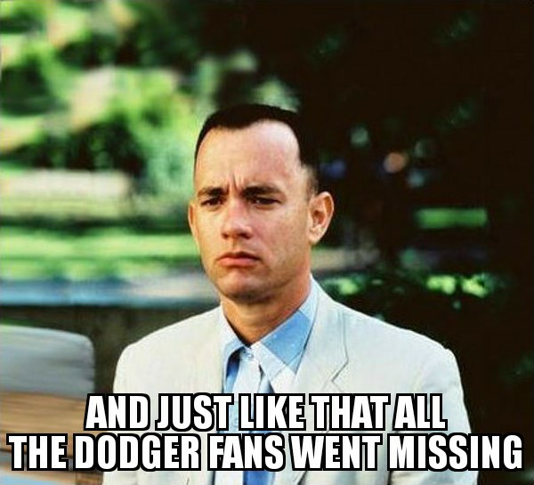The Dodgers went missing