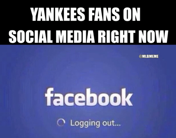 Yankees fans logging out