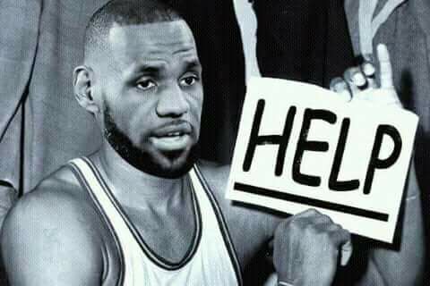 LeBron asking for help