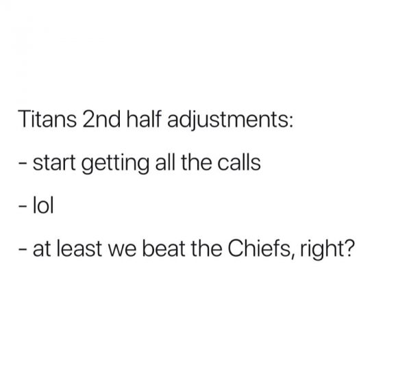 Titans 2nd half adjustments