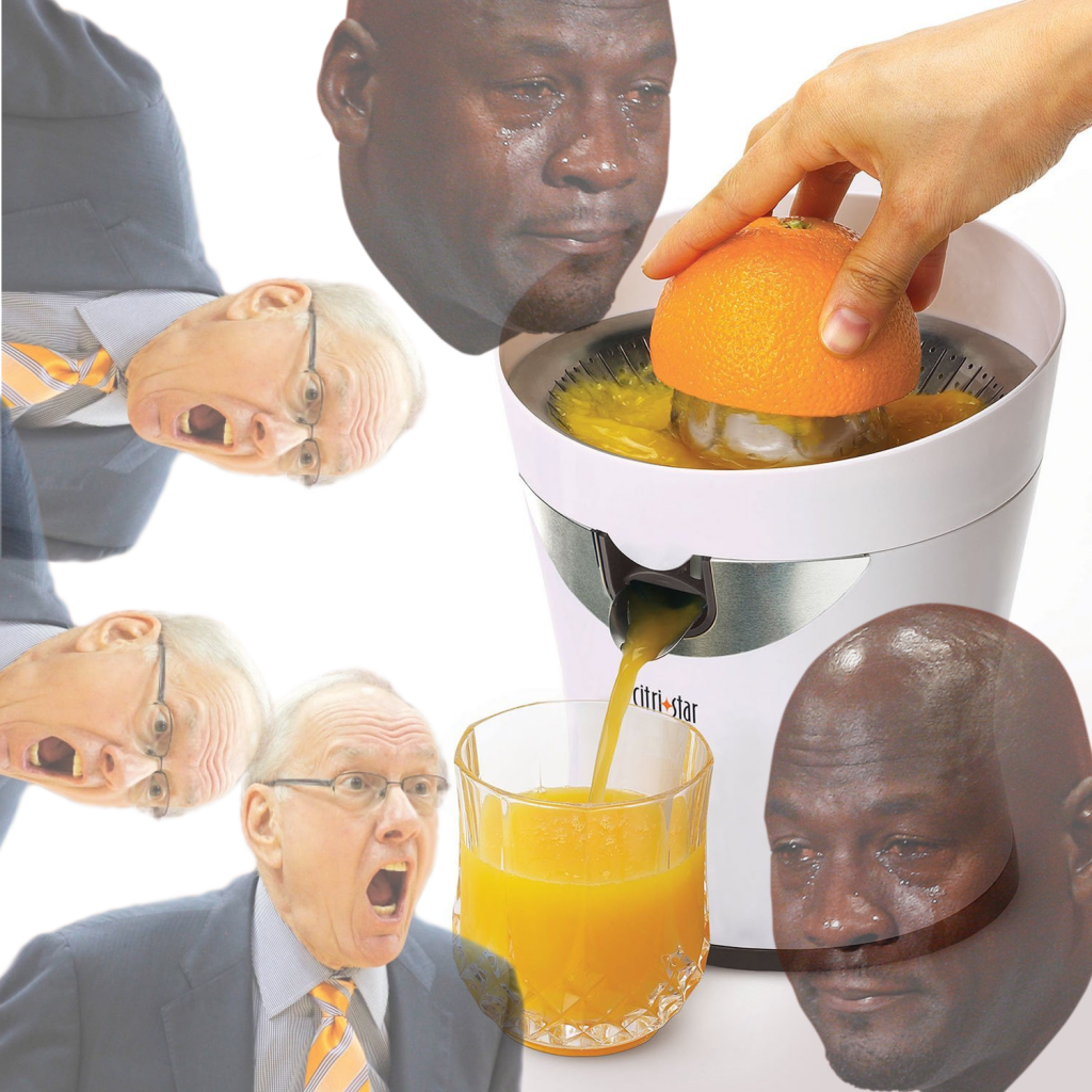 Syracuse Boeheim orange juice