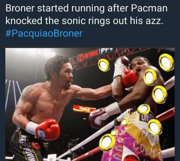Pacquiao hitting Broner