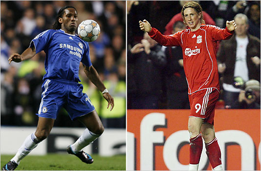 Didier Drogba and Fernando Torres